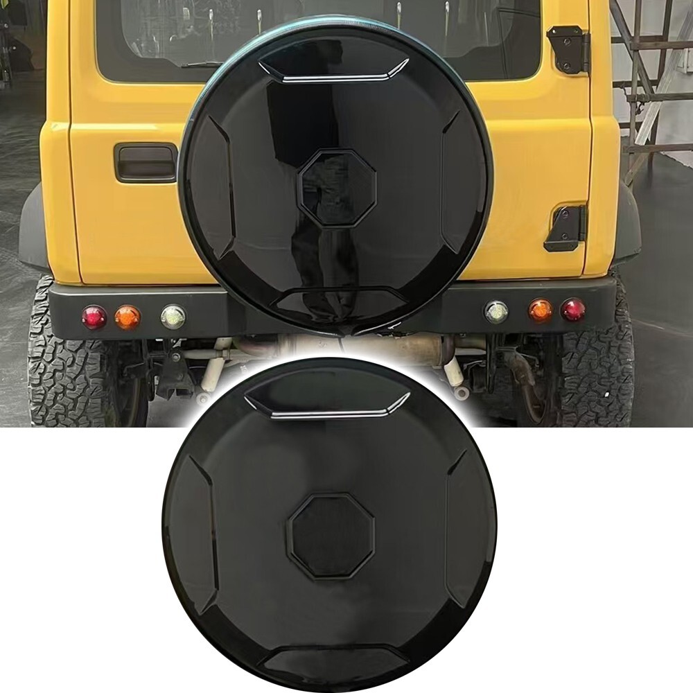 ABS Glossy Black Rear Spare Tire Tyre Cover Fits For Suzuki Jimny 2019-2024