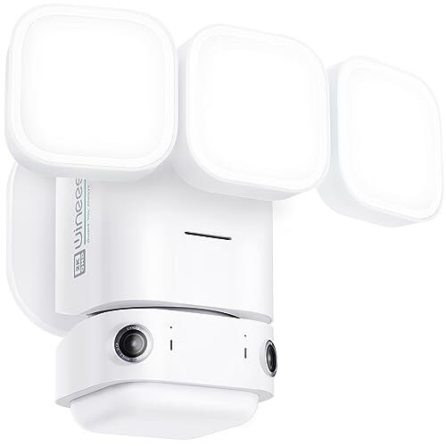 Floodlight Camera, Wired 2K HD Dual-Lens Outdoor Security Camera, 180 White