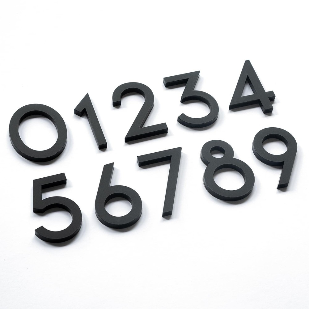 2 Inch Self-adhesive Mailbox Numbers, Modern House Numbers for Outside Addres...
