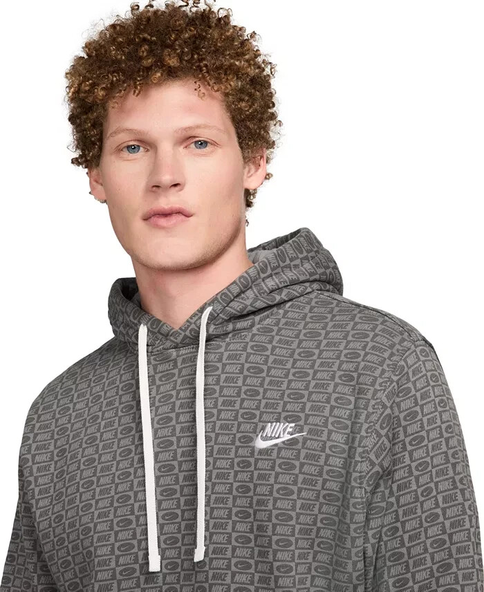 Nike Men's Sportswear Club Fleece All-Over Print Pullover Hoodie XXL