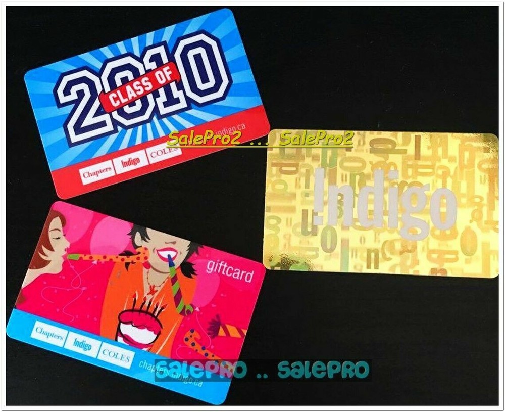 3x Chapters Indigo 2010 Rare Gold Collectible Gift Cards