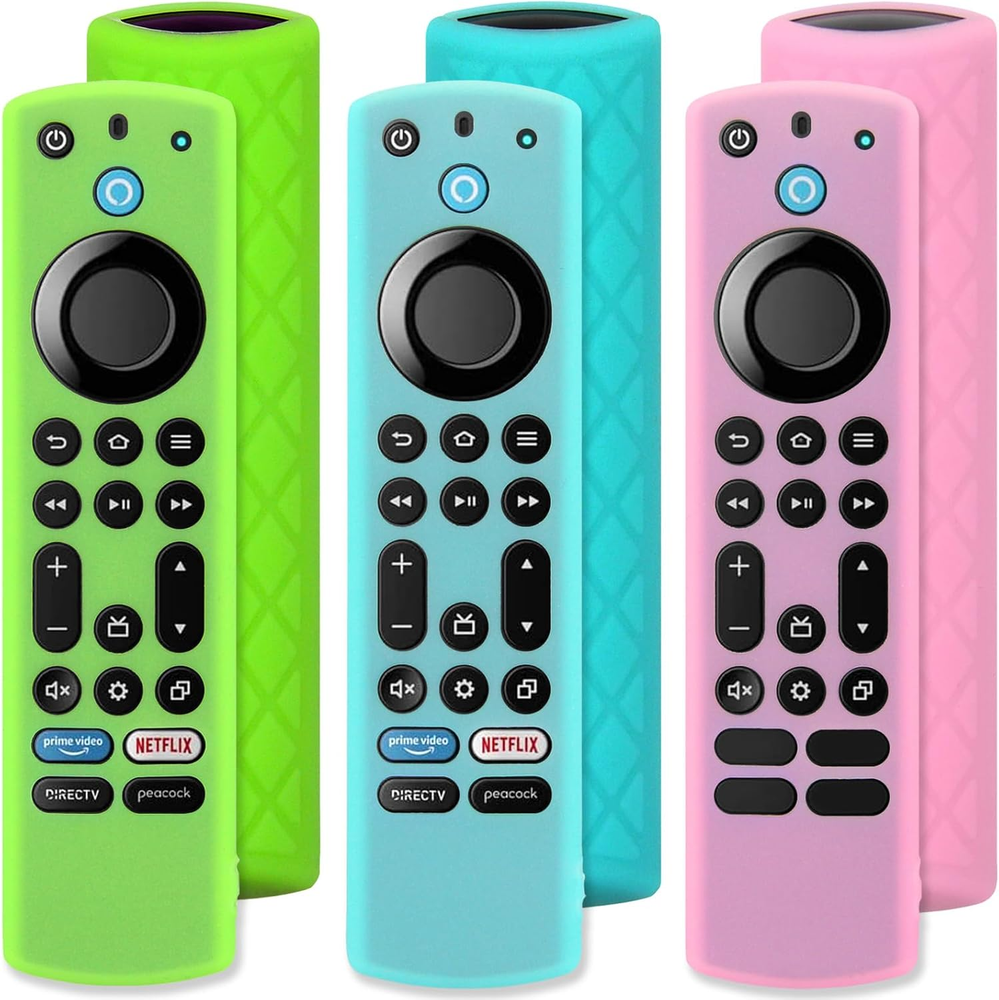 3 Pack Glow in the Dark Firestick Remote Cover with Alexa Voice for 4K Max, Insignia, Premium