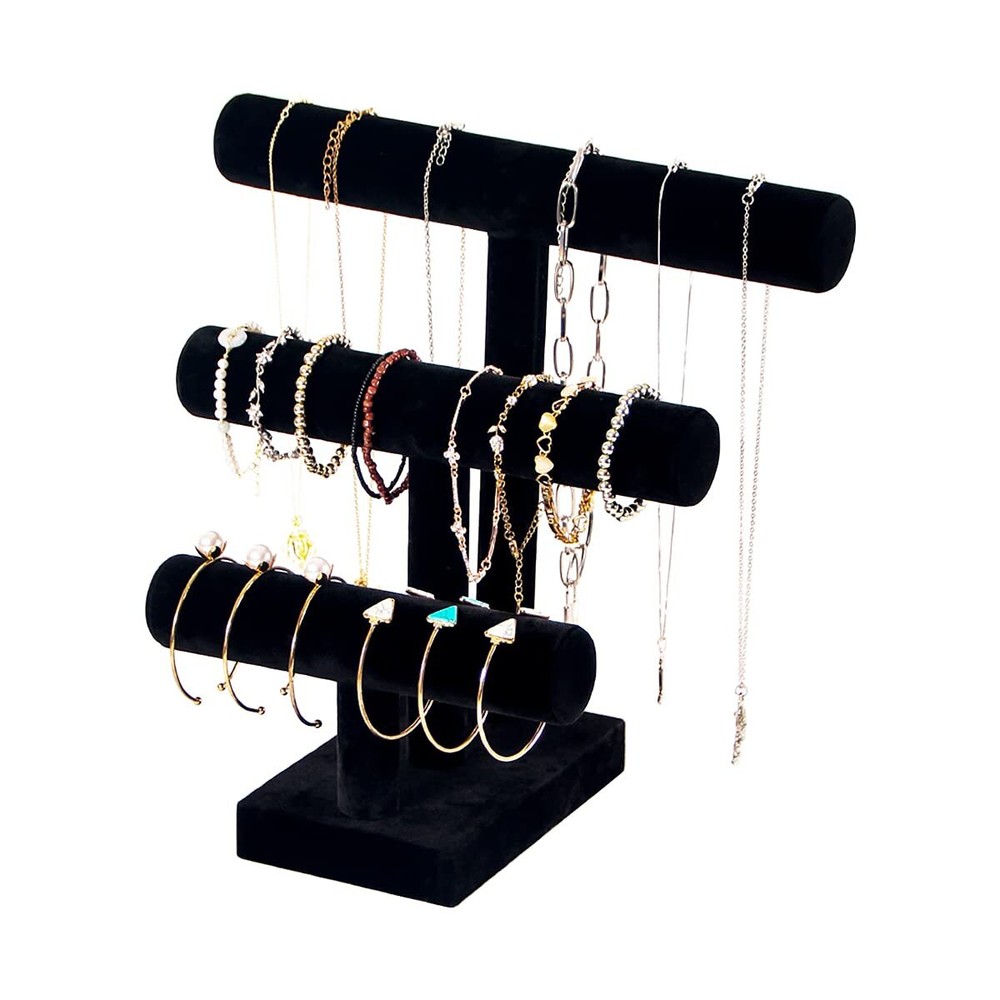 T Bar Bracelet Organizer Stand for Jewelry Display and Storage