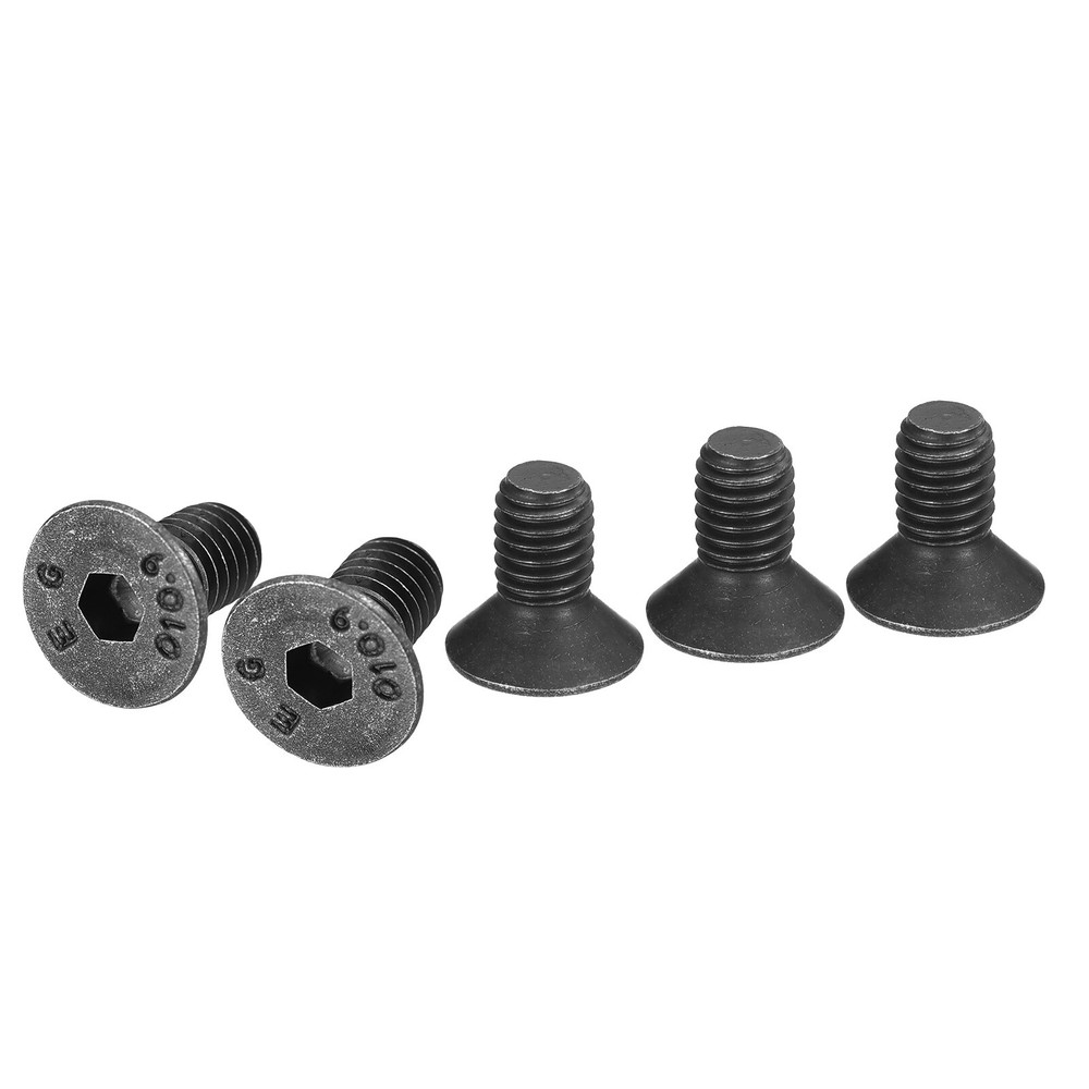 50pcs M5-0.8x10mm Head Socket Cap Screws Hex Flat Carbon Steel Black Oxide