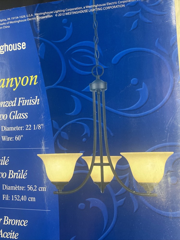 Indoor Chandelier Westinghouse Kings Canyon 3-Light Oil Rubbed Bronze Finish