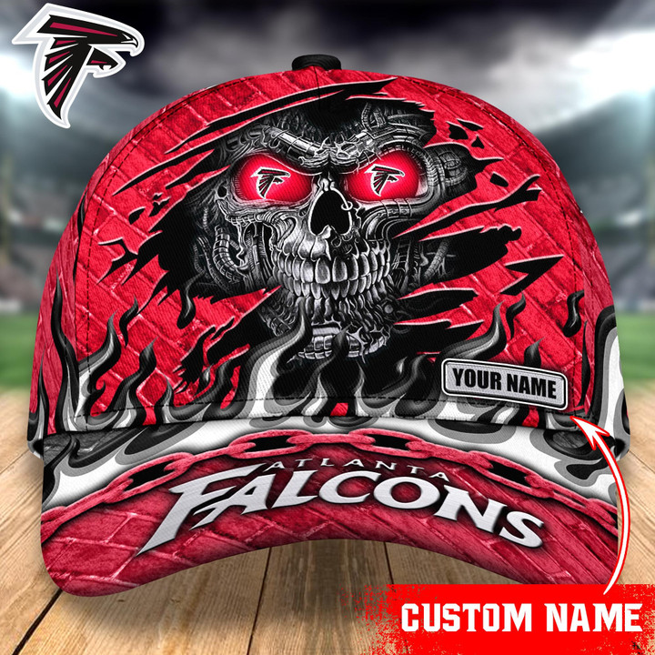 Atlanta Falcons Skull Style Classic Cap - Personalized Sport Gift for Fans-image