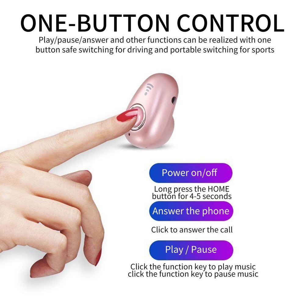 Wireless Bluetooth Headset Headphones Earpiece Mobile Phone In-Ear Earphone
