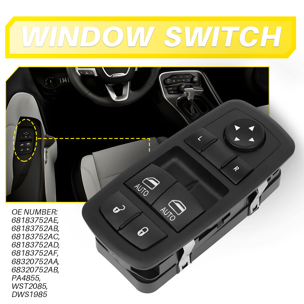 Master Power Window Switch Front Left Driver Side For 2015-2022 Dodge Challenger