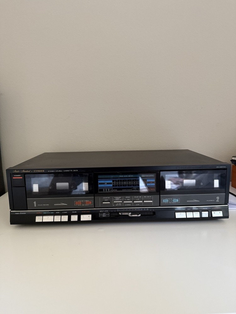 Fisher CR-W870A Stereo Double Cassette Deck Untested As Is