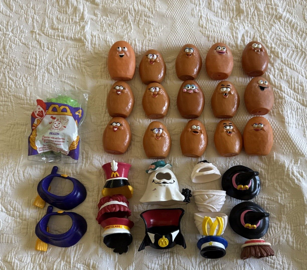 VINTAGE 80'S~90'S MCDONALDS HAPPY MEAL TOYS MCNUGGET BUDDIES~30+ PIECE MIXED LOT