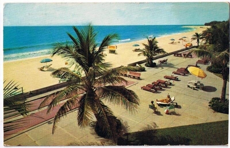 Treasure Island Florida Postcard Fabulous White Sand Beach Gulf of Mexico