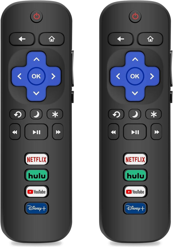 2 Pack Replacement Remote Controls for Roku TV, Compatible with Tcl/Hisense/Shar
