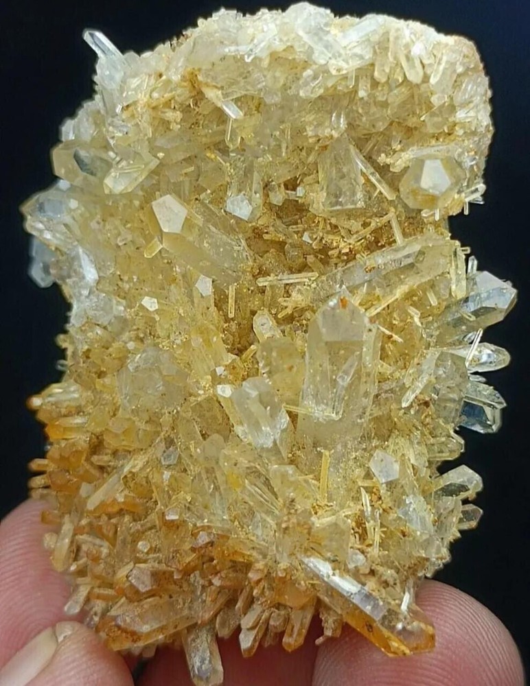 Stunning Yellow Quartz Cluster with Perfect Terminations 42g