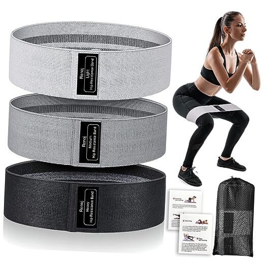 Durable 3-Piece Black Resistance Bands for Men and Women Workouts