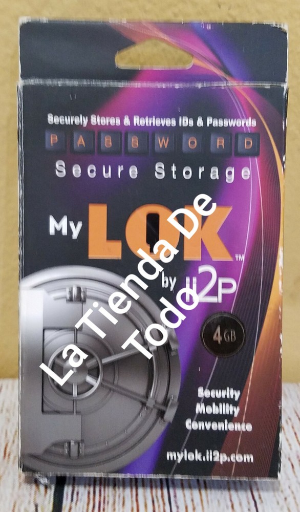 PASSWORD PROTECTION USB 4GB DRIVE SOLD NOVELTY FOR COLLECTORS MYLOK II2P READ-image