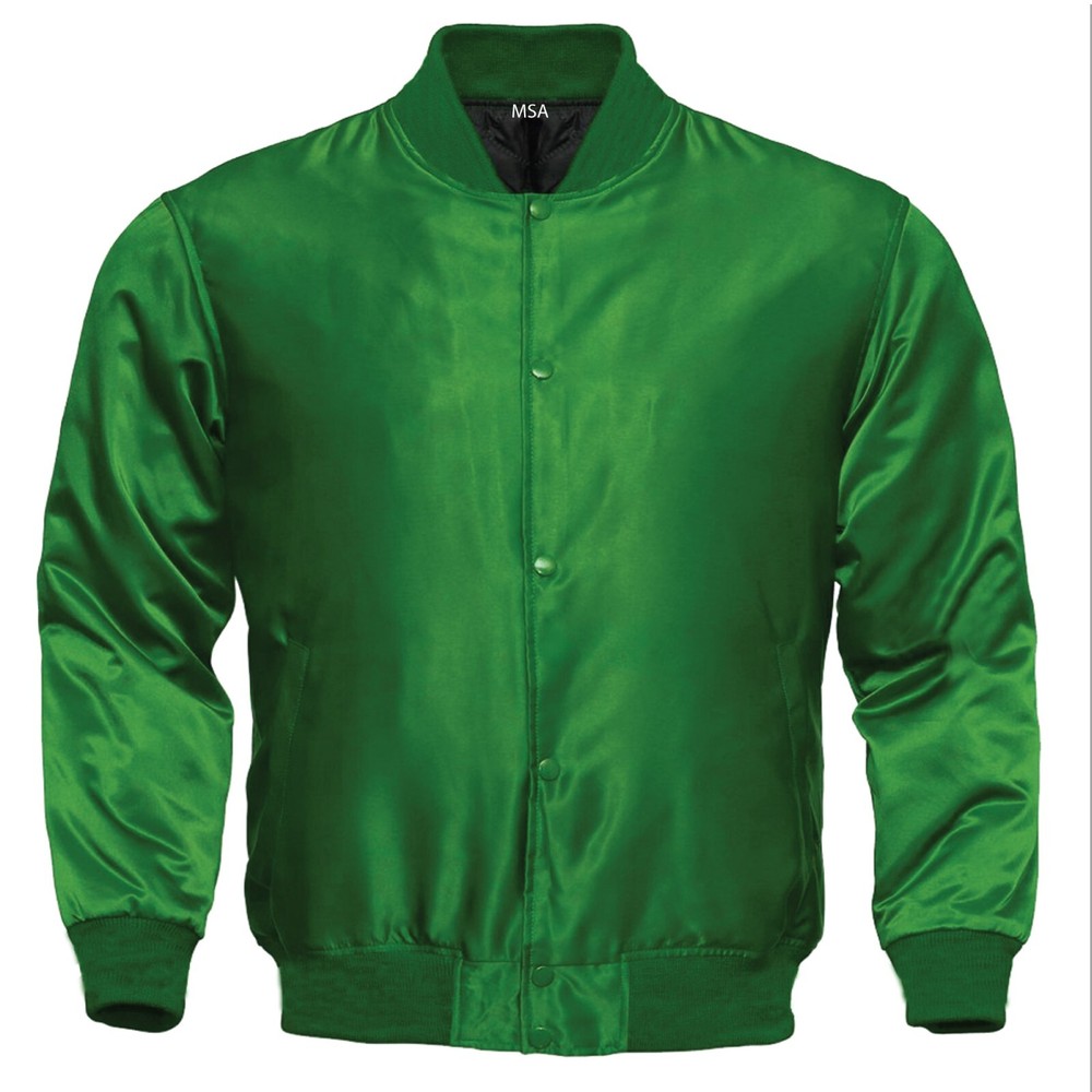Personalized Varsity Jacket Letterman Jacket Baseball Jacket Green Satin Men M