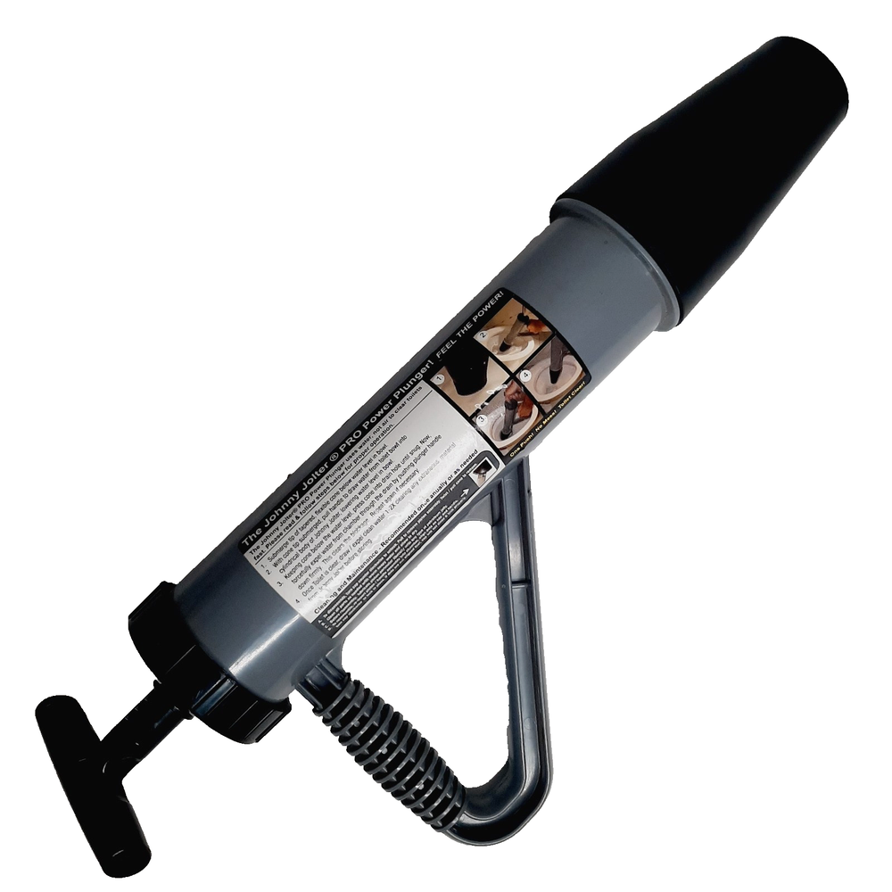 Johnny Jolter PRO Power Toilet Plunger Water Powered Clog Cleaner Tool