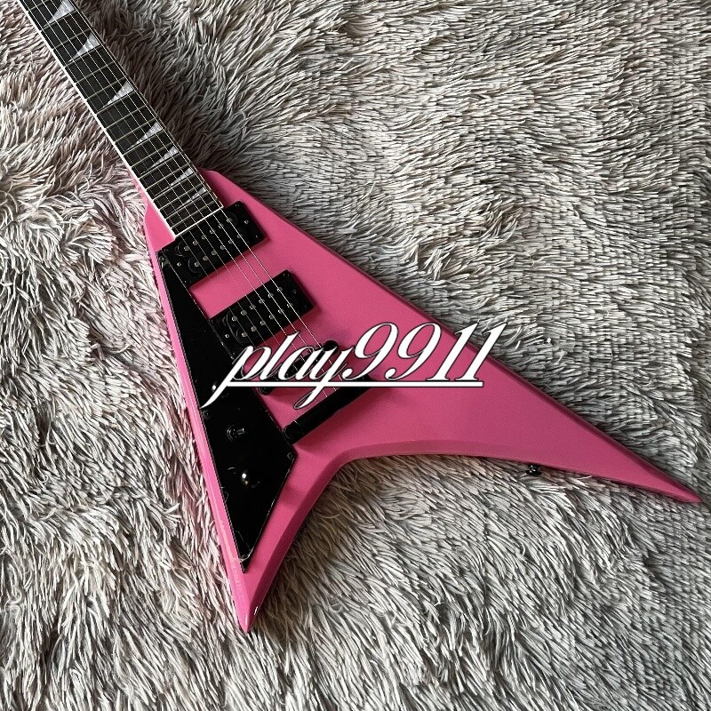 Tail V Randy Rhoads Left-handed Prink Electric Guitar Black Hardware 2H Pickups