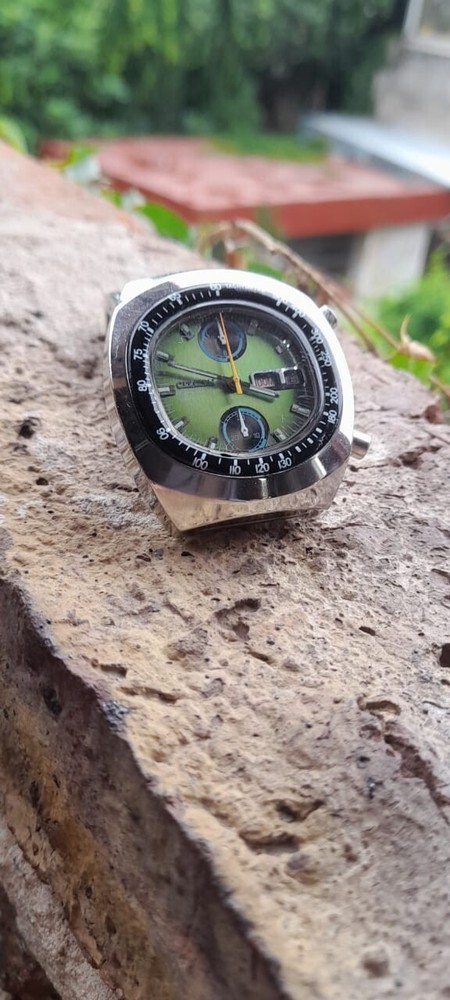 Vintage Citizen Chrono 8100 Automatic Stainless Steel Watch 43mm