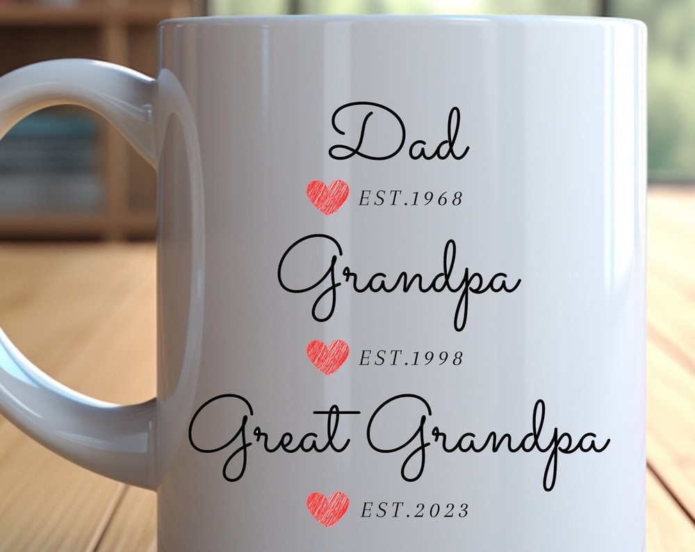 Dad Grandpa Great Grandpa Mug Great Grandpa Gift Pregnancy Announcement New Baby