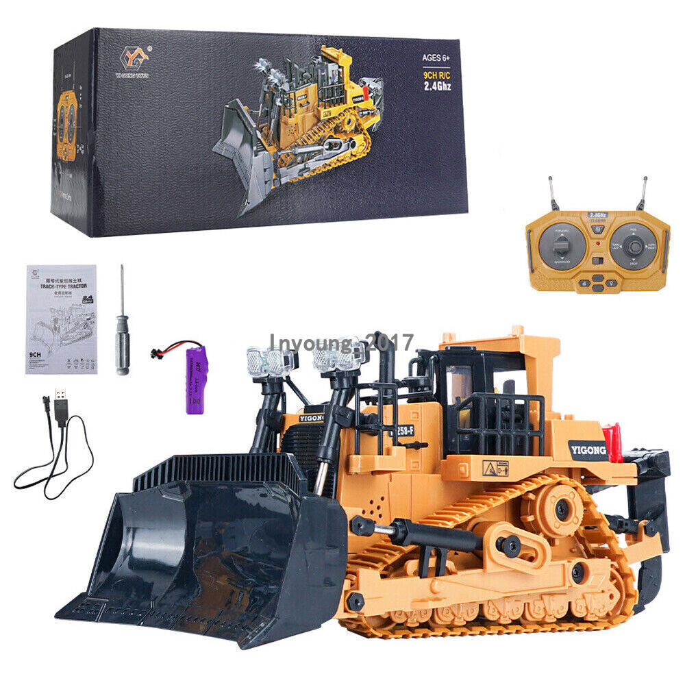 1:20 Remote Control Bulldozer RC Truck Toy Light Sound Toys for Boys Kids Gifts