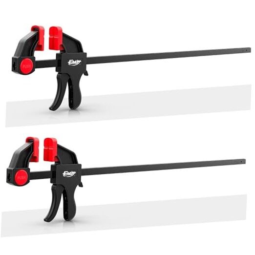 24-Inch Medium-Duty Bar Clamps 170 lb One-Handed Spreader for Woodworking