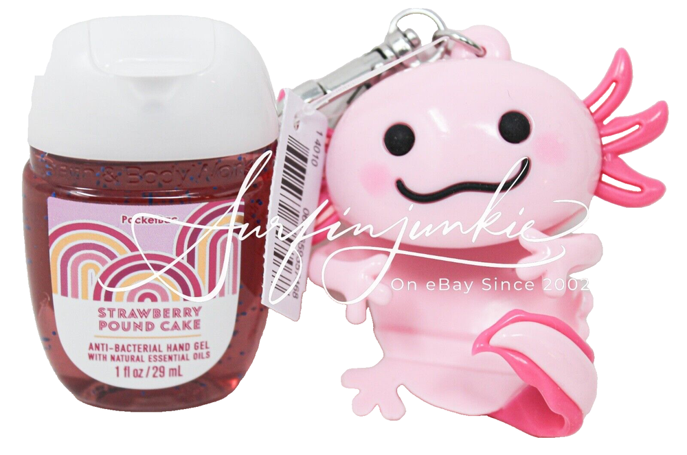 Bath & Body Works Pocketbac Hand Sanitizer Gel Holder Pink Axolotol Sea Creature