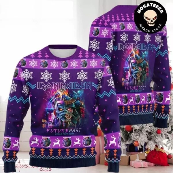 Iron Maiden Future Past World Tour 2024 Christmas Sweater Design