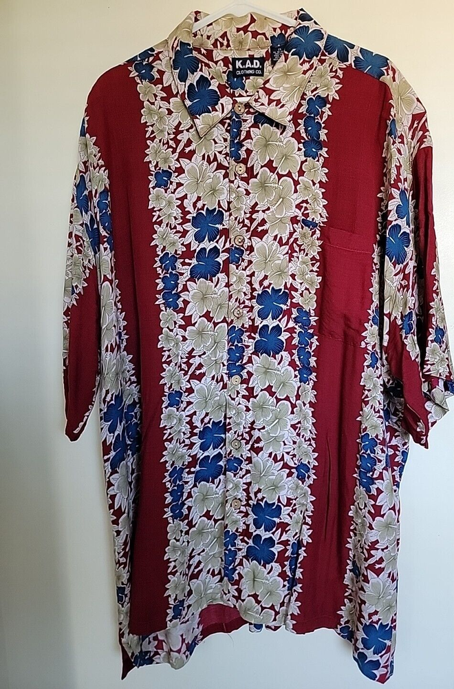 Men's 2XL KAD Hawaiian Camp Shirt - Casual Tropical Style