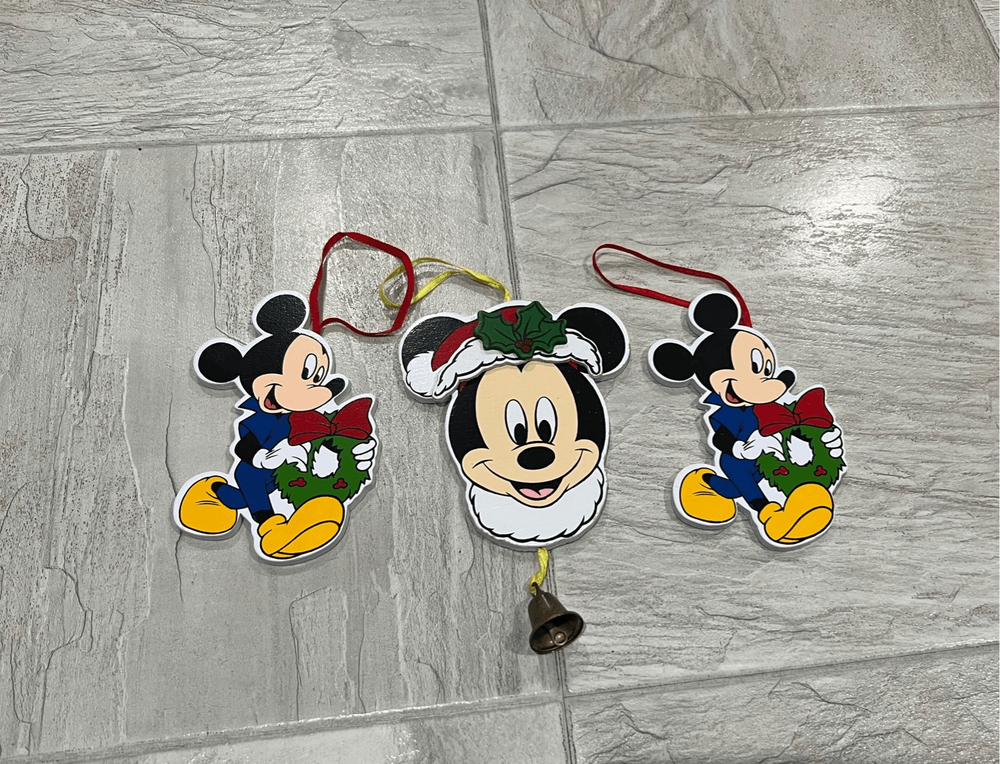Mickey Mouse Christmas Ornaments Includes 3 Ornaments