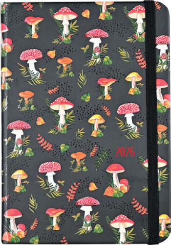 2025 Mushrooms Weekly Planner (16 Months, Sept 2024 to Dec 2025) [Blank book]