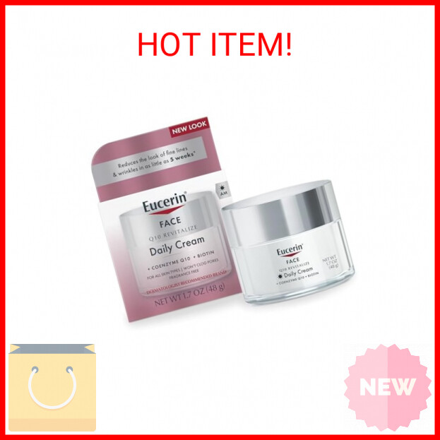 Eucerin Q10 Anti-Wrinkle Unscented Face Cream for Sensitive Skin 1.7 oz