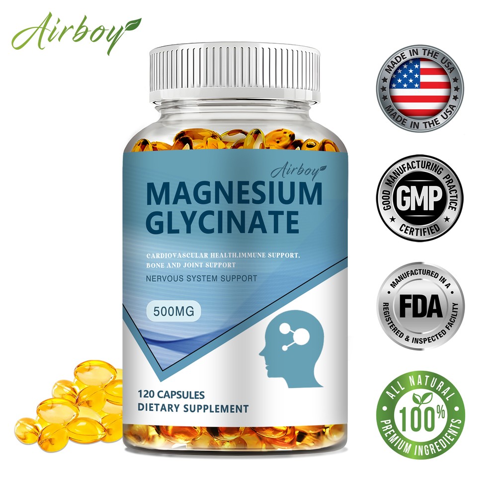 Magnesium Glycinate - Improved Sleep, Stress & Anxiety Relief - High Absorption