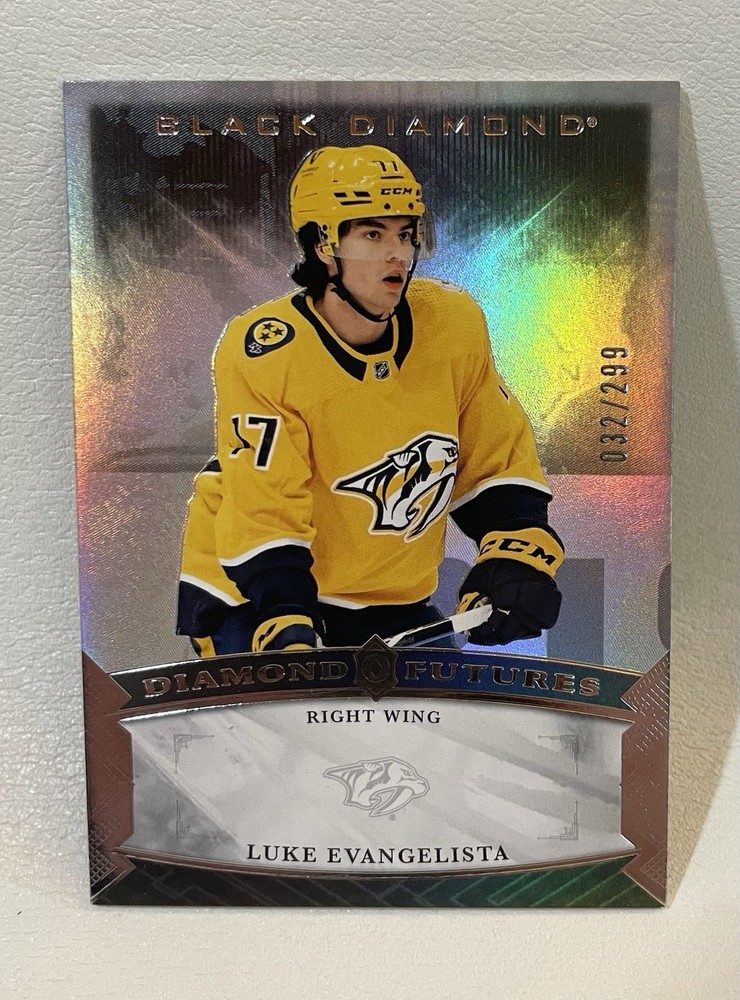 2023-24 Upper Deck Black Diamond Futures /299 Luke Evangelista #BDF-LE Rookie RC