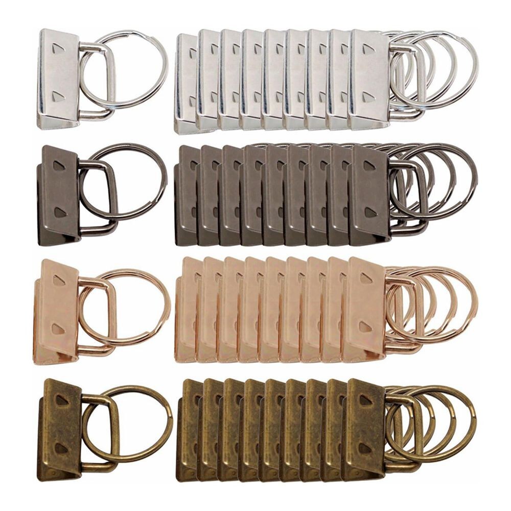 40mm Key Fob Hardware with Split Ring for Lanyards and Keychains C197