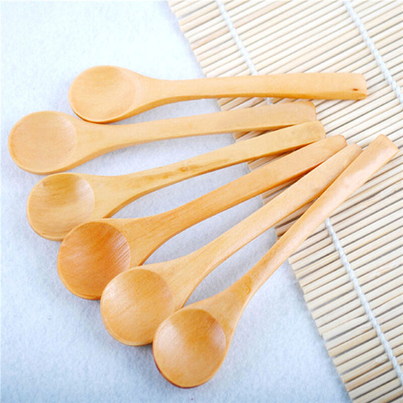 6PCS Set Hot Bamboo Utensil Kitchen Wooden Cooking Tools Spoon Spatula Mi-*i~