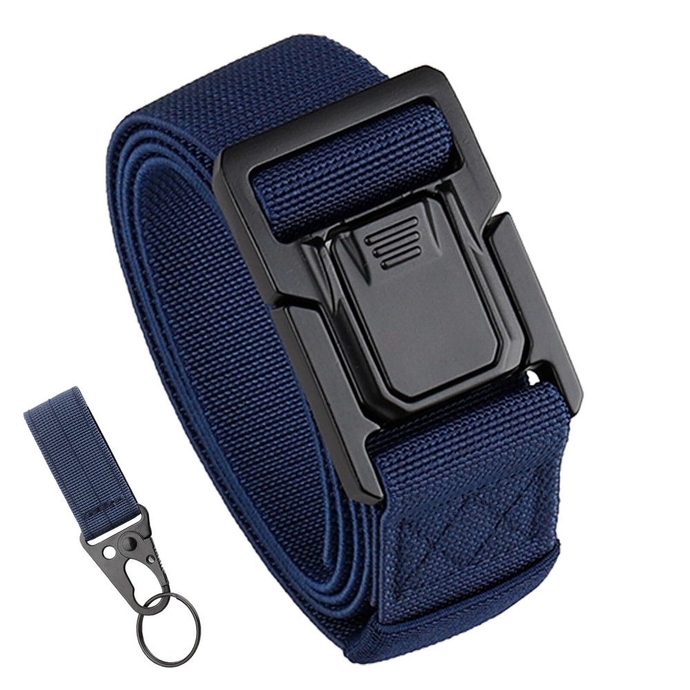 Stretch Belt for Men Tactical Elastic Webbing Work Belts Nylon Adjustable Hea...