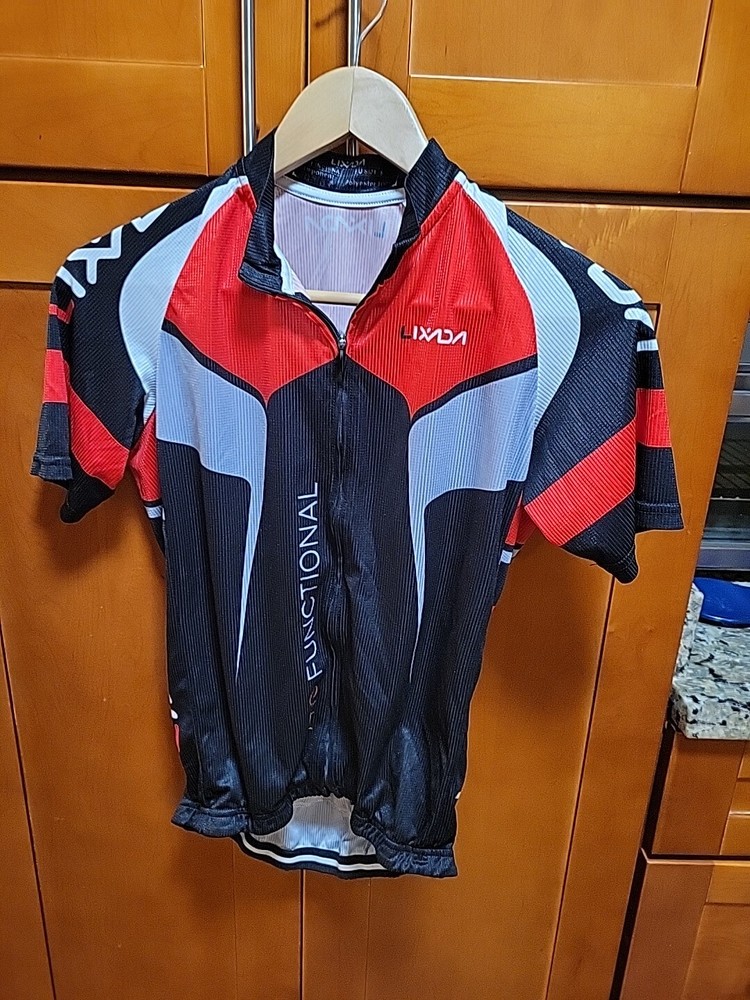 Lixada Men's Small Black Full Zip Short Sleeve Cycling Jersey Activewear