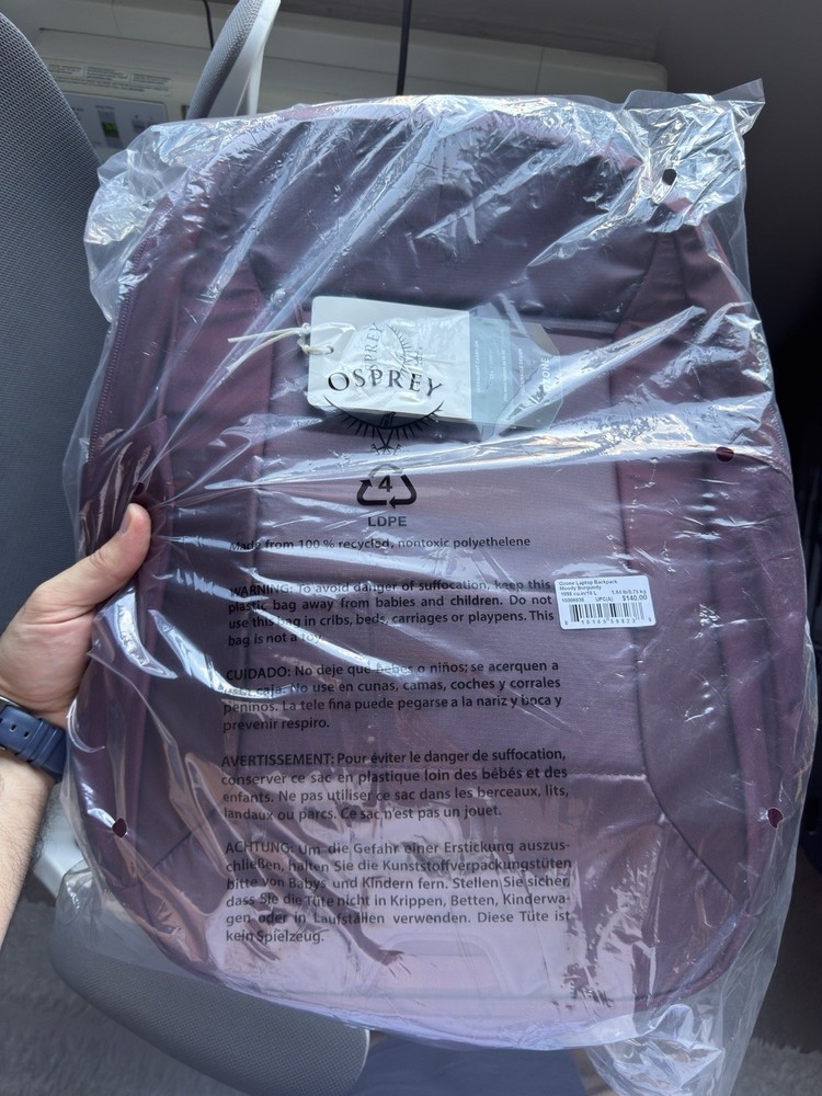 Osprey Ozone Laptop Backpack in Moody Burgundy – Durable Travel & Work Essentials