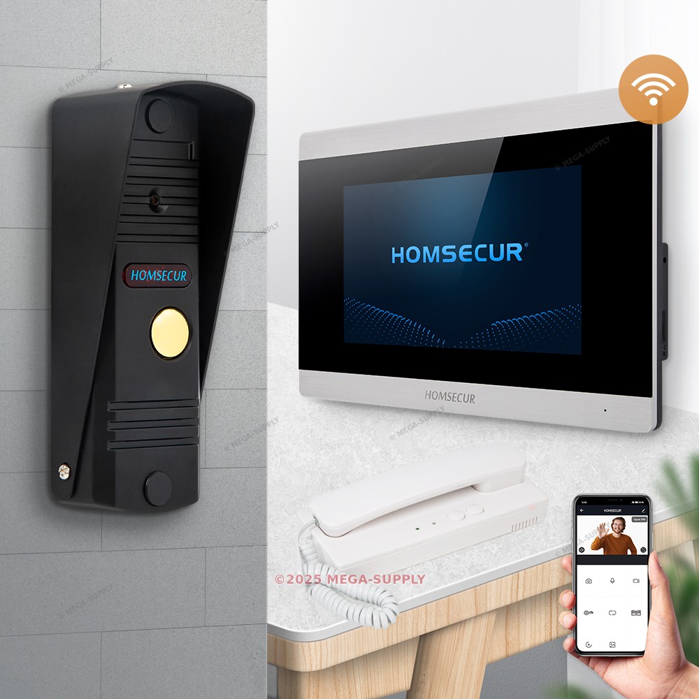 HOMSECUR WiFi Video Doorbell with Night Vision Auto Snapshot & Voice Message Function  