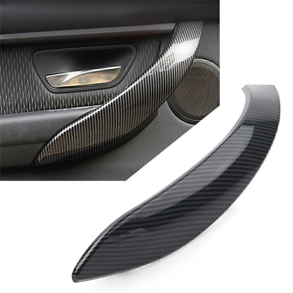 Carbon Fiber New Left Inner Door Handle Panel Cover Trim For BMW 3 4 Series 3GT