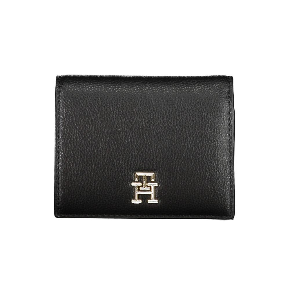 Tommy Hilfiger Womens Black Polyethylene Wallet Stylish and Durable