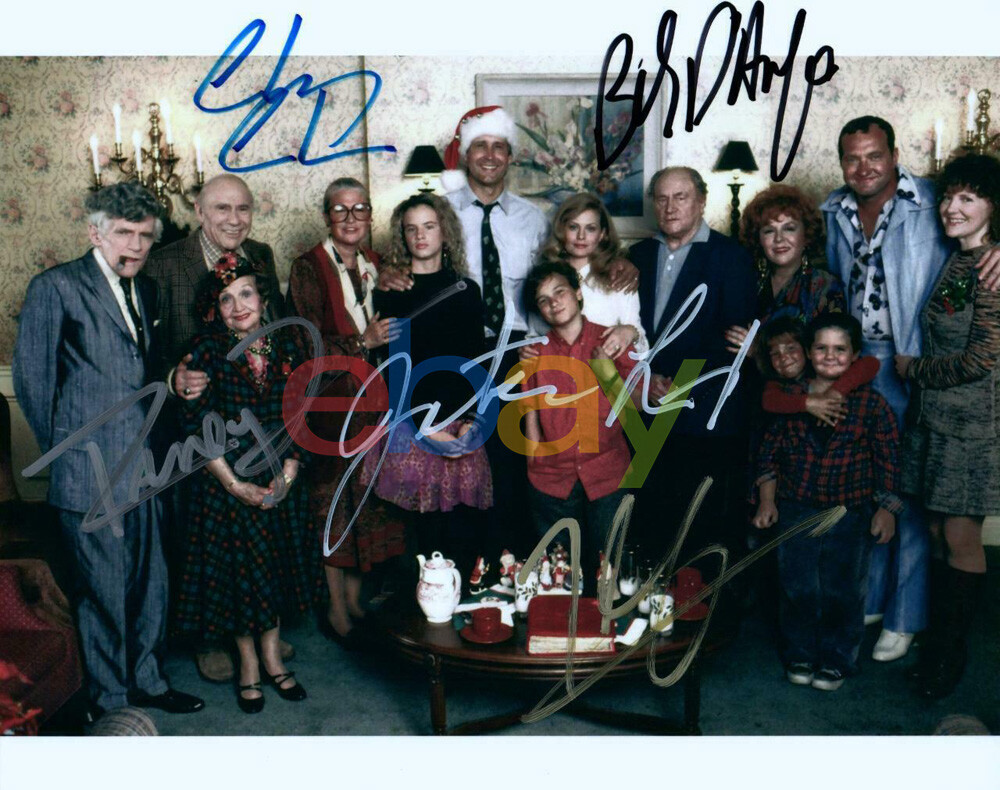 Chevy Chase Quaid Lewis + 2 Lampoons Christmas Vacation 8x10 signed Photo reprin
