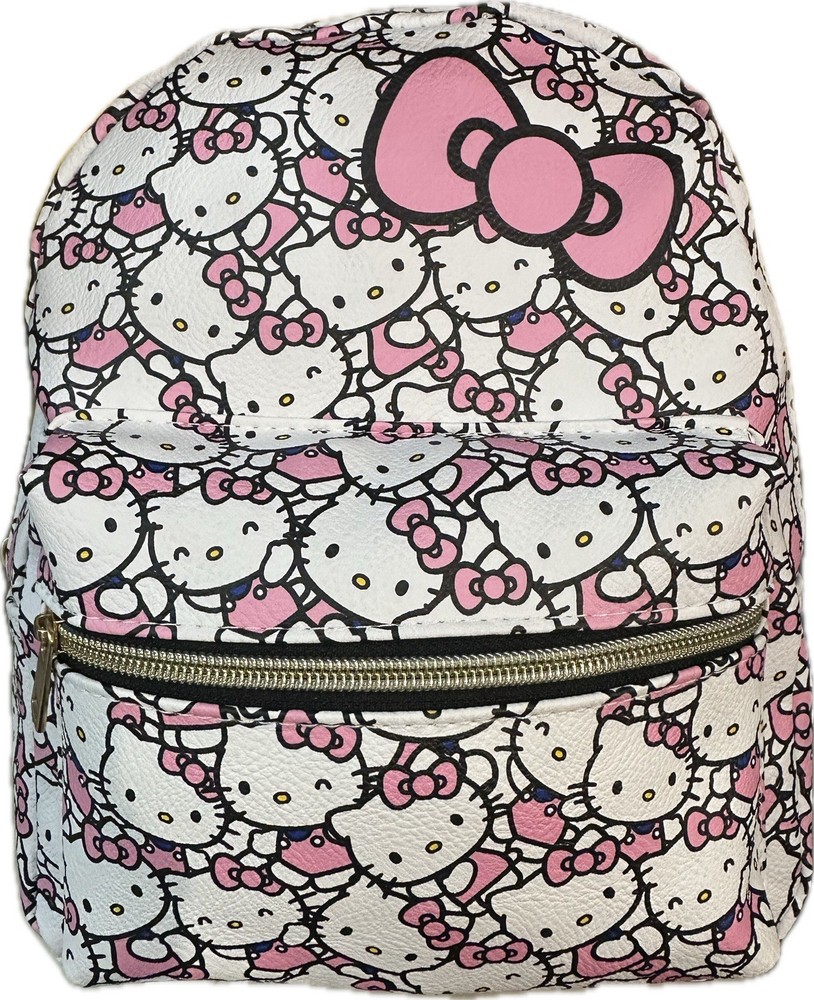 Mini Backpack Deluxe - Hello Kitty - Many-Face Pink Allover Pu Leather 11