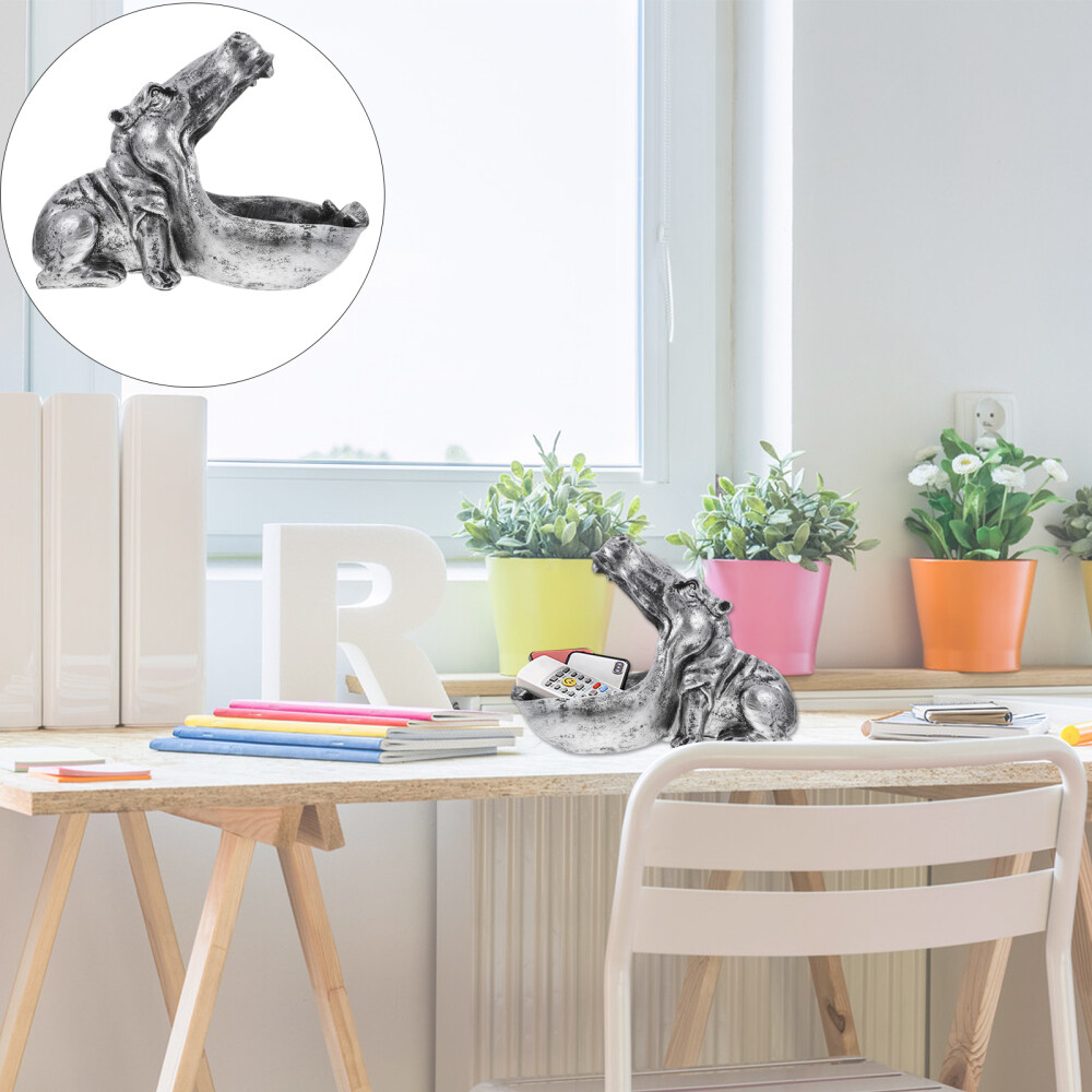 Hippo-Shaped Phone Holder for Living Room Storage Decor  