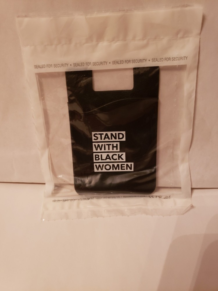 New Credit Card Pocket for Cell Phone Stand With Black Women Design-image