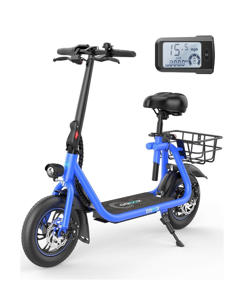 Gyroor Electric Scooter for Adults with Seat, 20/25 Miles Range 450W Motor up...