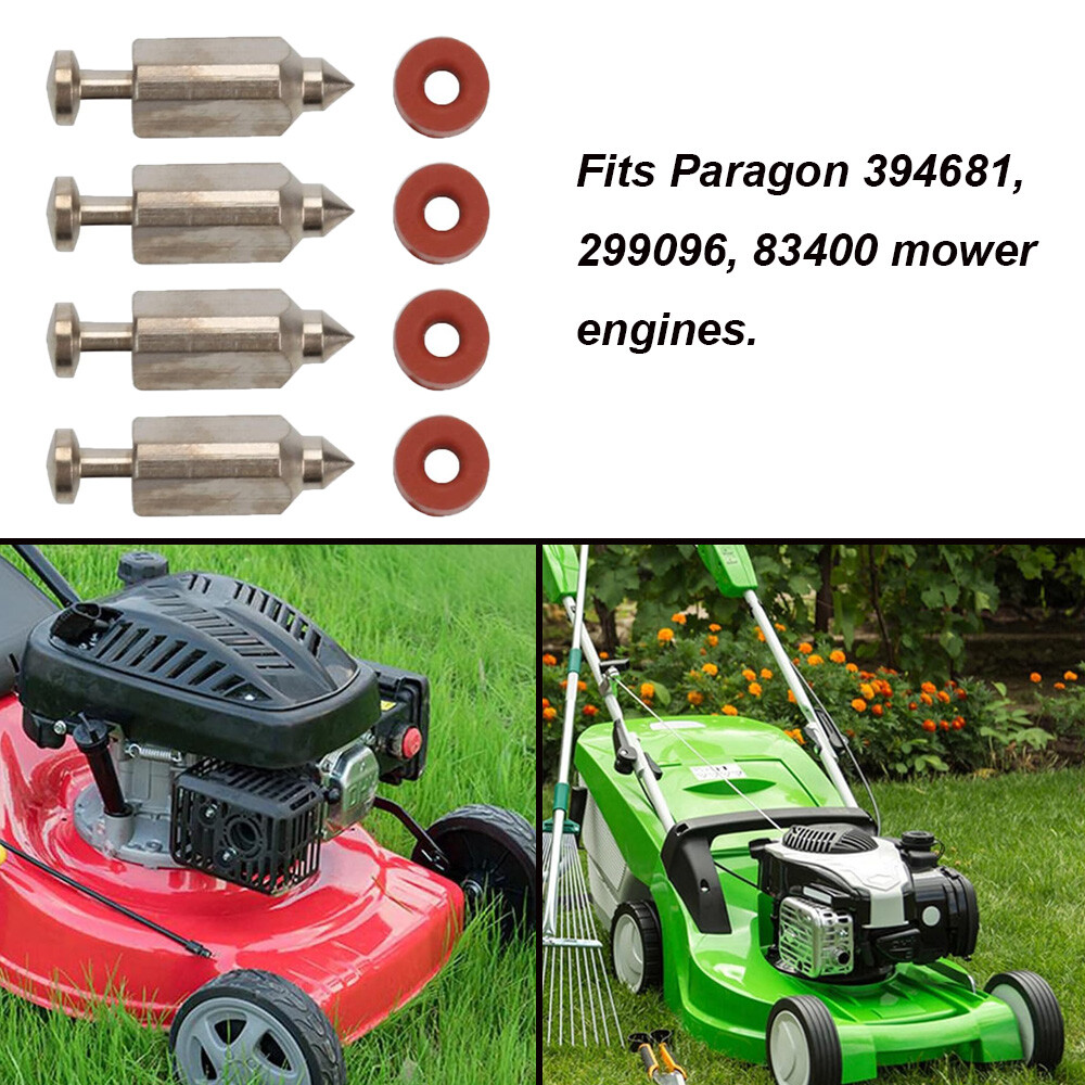 4x Carburetor Float Valve Needle Seat Kit For Paragon 394681, 299096, 83400