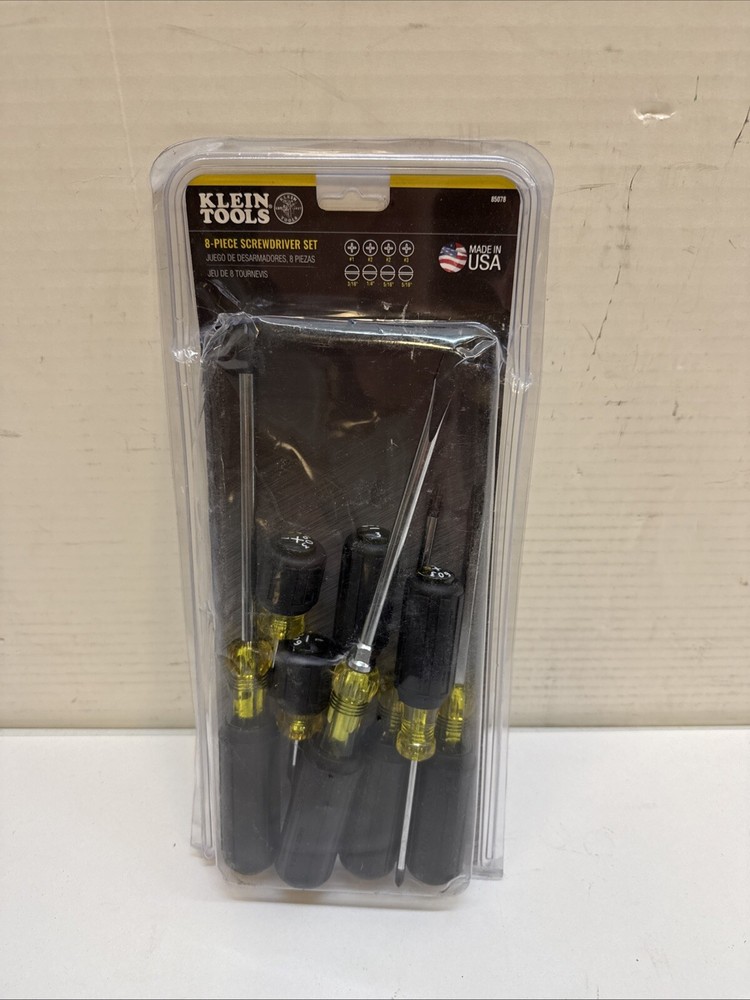 Klein Tools 85078 Screwdriver Set, Multi-Application, 8-Piece