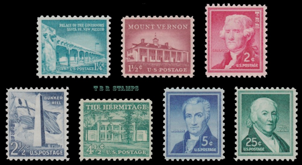Liberty Issue Supplement 1031A 1032 1033 1034 1037 1038 1048 Set 7 MNH - Buy Now-image